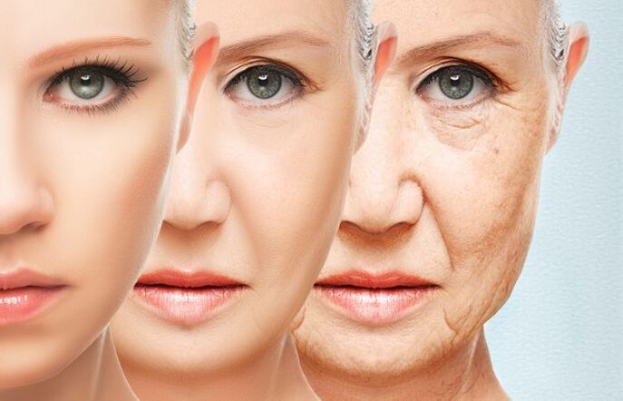 stages of facial skin rejuvenation with masks